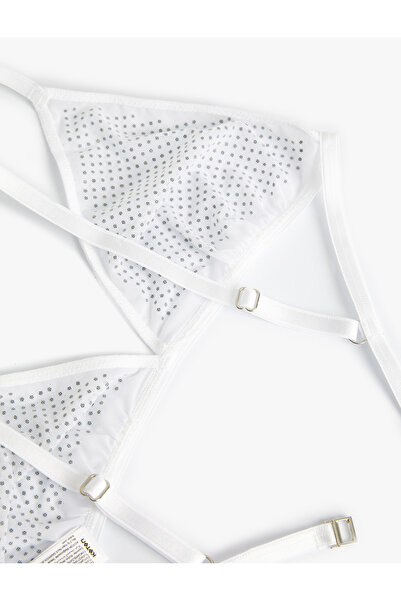 Koton Braut-BH mit schimmernden Strasssteinen ohne Polsterung und Bügel