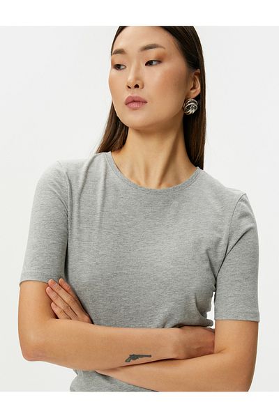 Koton Crew Neck Basic Cotton Short Sleeve T-Shirt