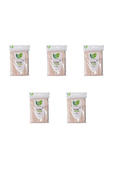 Roll-Up Return to Nature Ecological Natural Nature Friendly 100% Wooden Fork - 16 Cm. - 5 Pack of 50