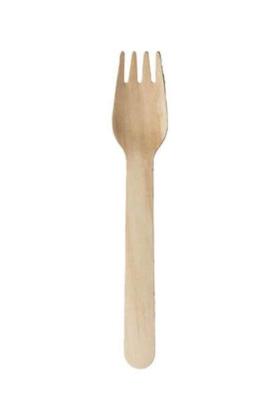 Roll-Up Return to Nature Ecological Natural Nature Friendly 100% Wooden Fork - 16 Cm. - Pack of 50