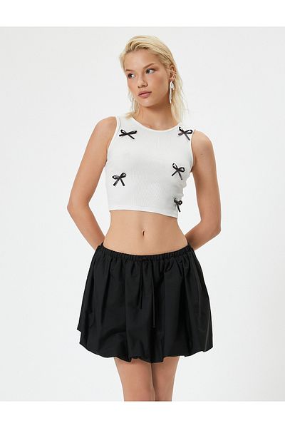 Koton Tuba Unsual X - Sleeveless Bow Detailed Blouse