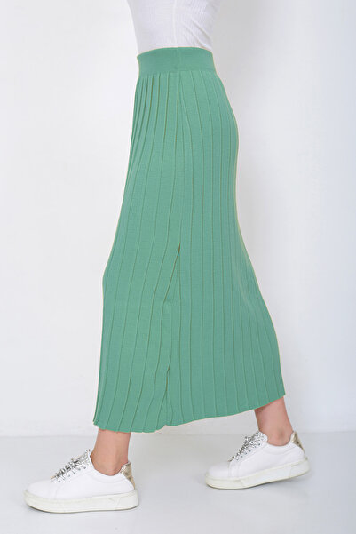LUGMO Mint Green Oversize Women's Knitwear Skirt