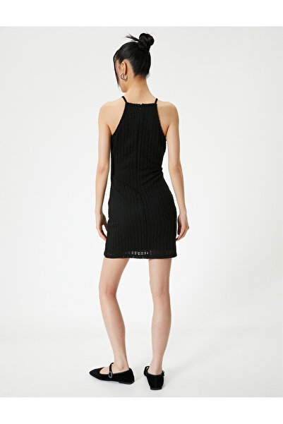 Koton Halter Yaka Mini Kalem Elbise Slim Fit