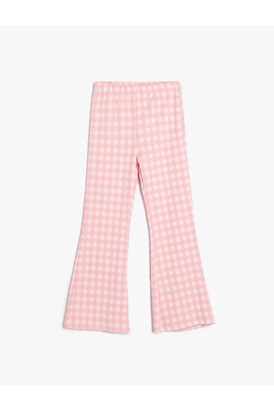 Koton Spanyol lábszár nadrág Gingham elasztikus derék