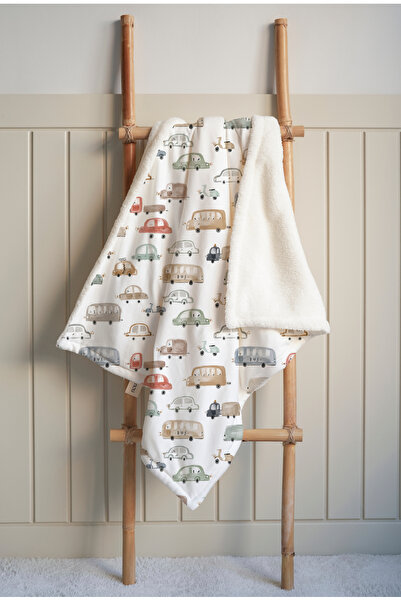 NOU Renkli Araçlı Welsoft Battaniye (100X150) - Vehicle Attack