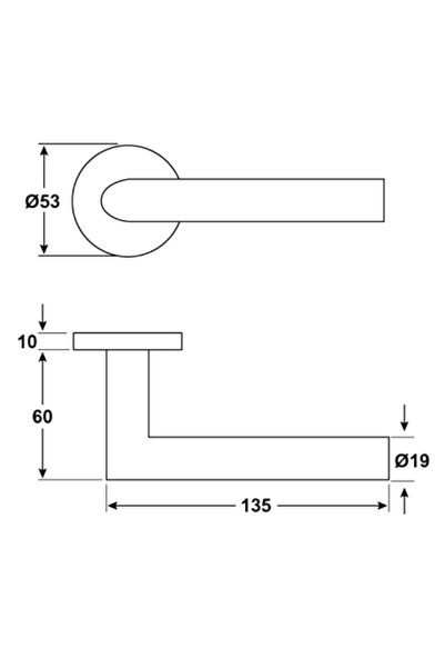 Hafele Werner Kapı Kolu Oda Tipi Siyah Renkli 3'lü Avantaj Paket