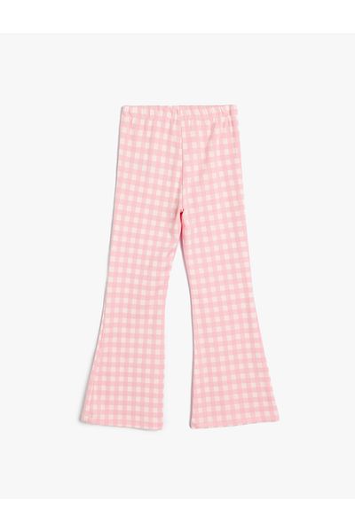 Koton Spanyol lábszár nadrág Gingham elasztikus derék