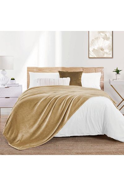 Donetella King Size Fleece Blanket 210x240 cm, Soft & Cozy, 350 GSM, Ideal for Bed & Sofa