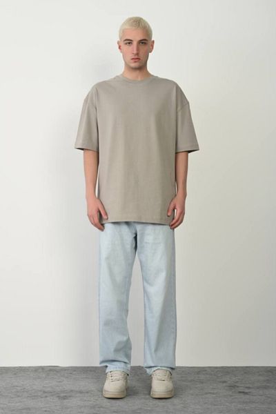 CreativeStyle Ανδρικό μπλουζάκι Oversize - Απλό κούρεμα και χωρίς στάμπα