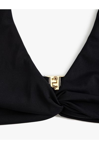 Koton Gepolstertes, gefüttertes Bikinioberteil mit Verschluss – Neckholder