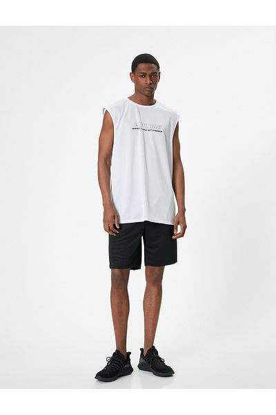 Koton Tricou sport fără mâneci cu decolteu - Imprimat cu slogan