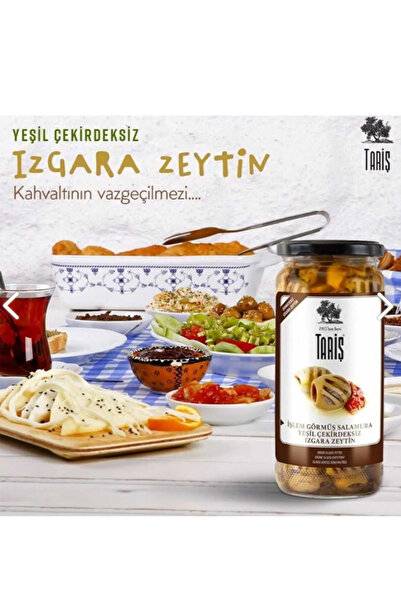 Tariş tariş yeşil çekirdeksiz ızgara zeytin 485 gram
