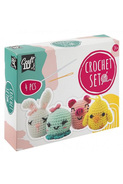 Bebeluc Set creativ de crosetat, Animale, Craft Sensations
