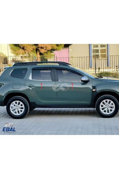 EBAL OTO AKSESUAR Dacıa Duster Krom Cam Çıtası 4 Kapı 2018-2023 Uyumlu Paslan...