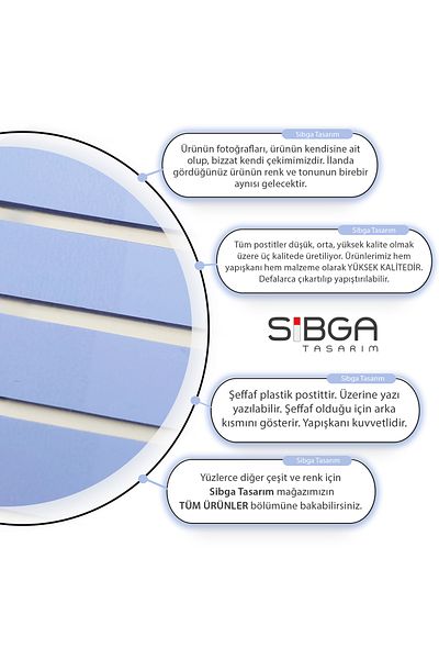 sibga tasarım Purple Transparent Color Post-It Note Paper - Bookmark Sticker