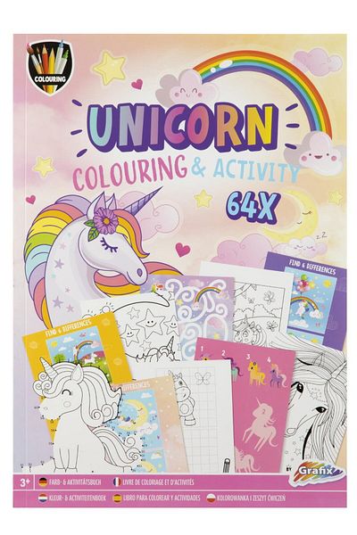 GRAFİX Coloring book with activities - Unicorn