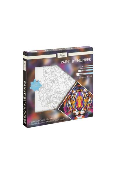 Bebeluc Set creativ, Pictura pe numere, plátno, Tigru, Fine Art, Nassau