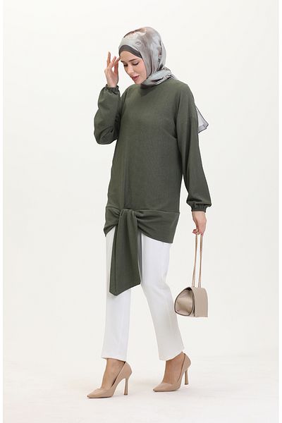 sefamerve Khaki-Tunika mit Gürtel – Modell 1020-03