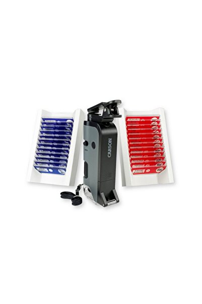 Carson Microscop portabil cu LED și UV, cu adaptor pentru smartphone, include...