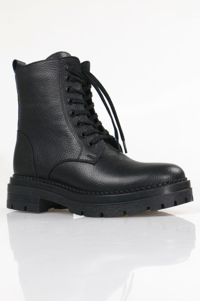 Deribank Hakiki Deri Fermuarlı Kadın Bot