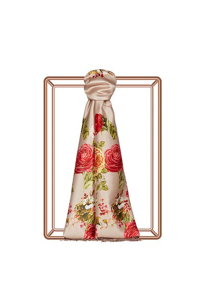 ipekevi Patterned Irem Bağı Foundation Silk Shawl