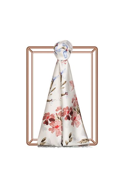 ipekevi 6585 Model Silver Silk Shawl