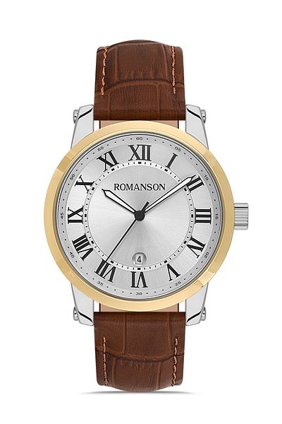 Romanson Roman Numeral Leather Cord Men's Wristwatch