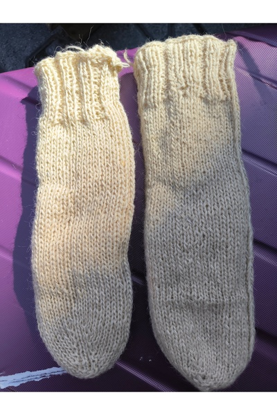 ankays Μάλλινες κάλτσες Mother's Hand Made Χοντρές χειμερινές μάλλινες κάλτσες από φυσικό μαλλί (ένα ζευγάρι)