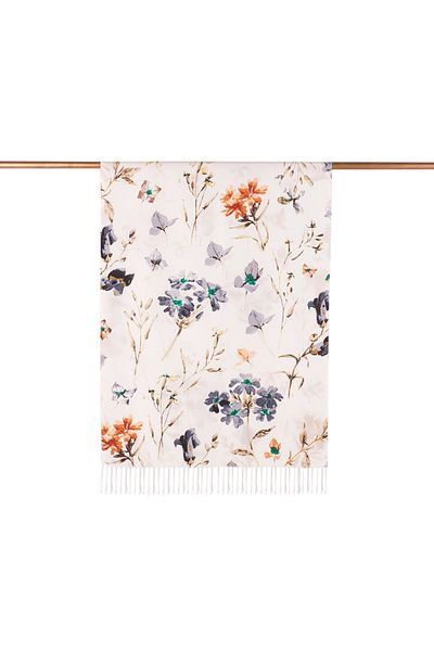 ipekevi 6585 Model Cream Silk House Silk Shawl