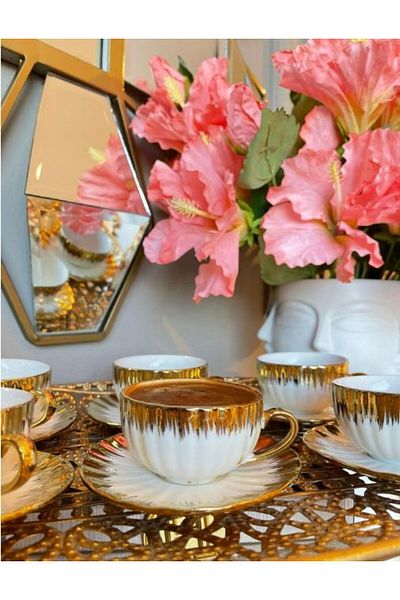 Sembol Moraless Coffee Cup Set for 6 People - Purebone-203