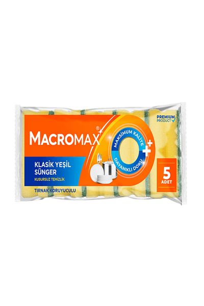 MACROMAX Green Sponge Nail - Classic Set of 5 with Protectors