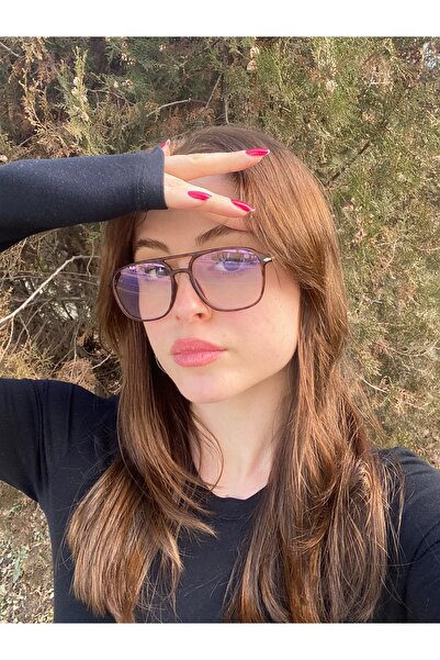 LUNOX Double Bridge Leopard Computer Screen Glasses with Blue Light Filter