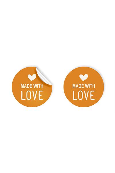 anka design 48 Pieces of Art Stickers - Packaging & Shipping Labels (4X4Cm) - Made with Love - 03
