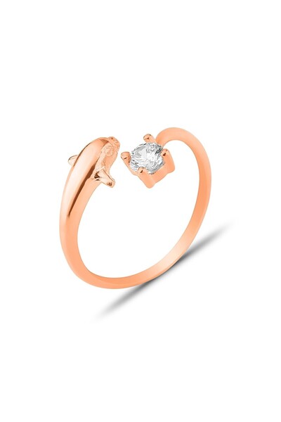 MySilvers Gümüş Yunus Tektaş Çıtır Yüzük