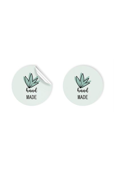 anka design 48 Pieces of Art Sticker Packaging Labels - Hand Made - 4X4Cm
