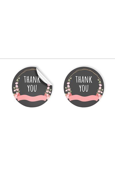 anka design 48 Pieces of Art Stickers - Packaging and Shipping Labels (4X4Cm) - Thank You - 03
