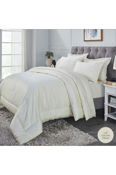 Donetella 300 Tc Blended Cotton Bedding Comforter Set, 6 Pcs King Size Fits 240x260 Cm