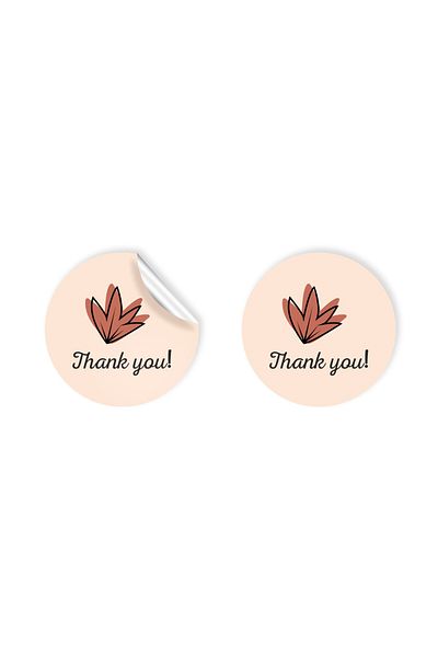 anka design 48 Pieces of Art Stickers - Packaging and Shipping Labels (4X4Cm) - Thank You - 01