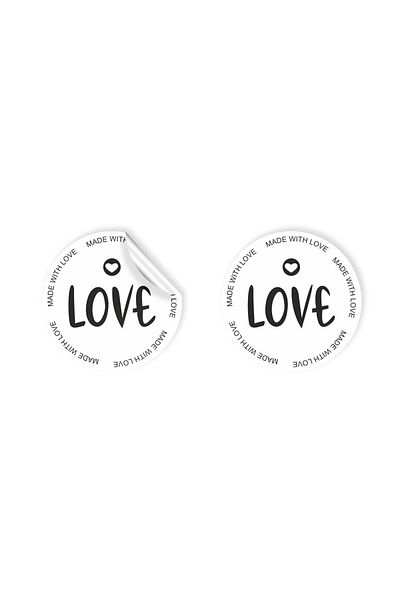 anka design Coated Sticker - 4X4Cm, 48 Pieces, Packaging & Shipping Label, Made with Love - 01