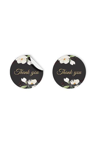 anka design 48 Pieces of Art Stickers - Packaging and Shipping Labels (4X4Cm) - Thank You - 03