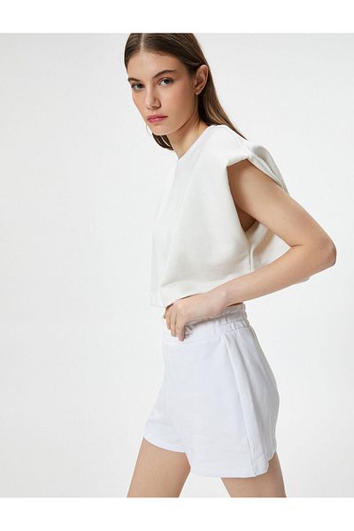Koton Sports Sleeveless Crop T-shirt με επένδυση Crew Neck Άνετη εφαρμογή