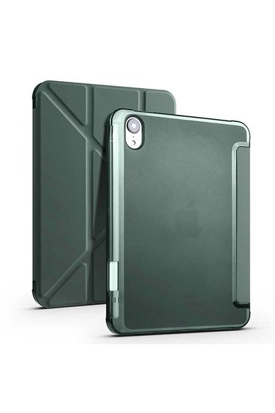 Redclick Apple Ipad Mini 2021 (6.NESİL) Kılıf Tri Folding Kalem Bölmeli Standlı Kılıf