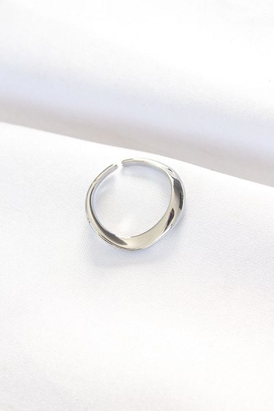 Skygo Flat Silver Color Adjustable Ring - Tj-Byk3100