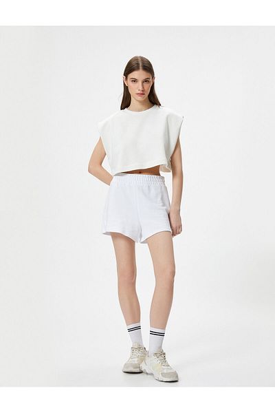 Koton Sports Sleeveless Crop T-shirt με επένδυση Crew Neck Άνετη εφαρμογή