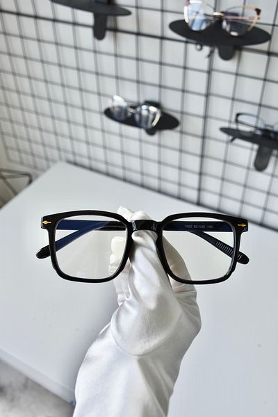 LOOKUP NEW Tiger Black Clear Square Rectangle Bone Women Men Unisex Blue Screen Goggle Eyewear