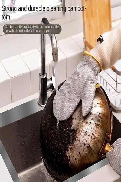 Tor Store Heat Resistant Oil Dirt Rust Remover Aluminum Dish Kitchen Gloves (1 Pcs)
