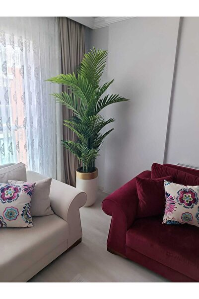 İremÇiçekçilik Yapay Çiçek Uygula 210 Cm 18 Yaprak Areka Yapay Ağaç Yapay Çiç...