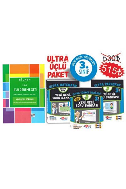 Bilfen Yayıncılık 3. Sınıf Deneme Seti Analiz Yayınları Ultra Matematik Ultra Türkçe Ultra Parağraf
