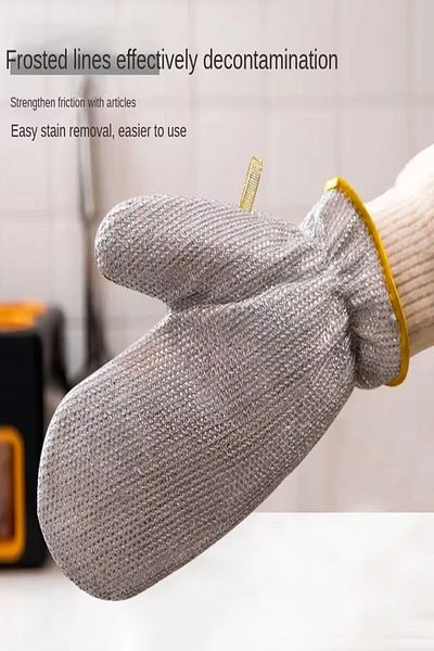 Tor Store Heat Resistant Oil Dirt Rust Remover Aluminum Dish Kitchen Gloves (2 Pcs)
