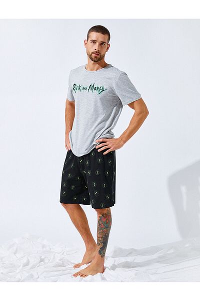 Koton Rick And Morty Printed Pajama Set